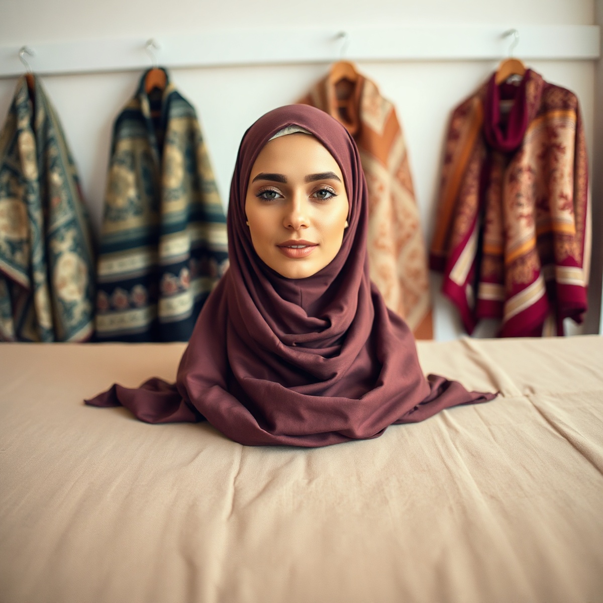 Ensemble foulard et bonnet